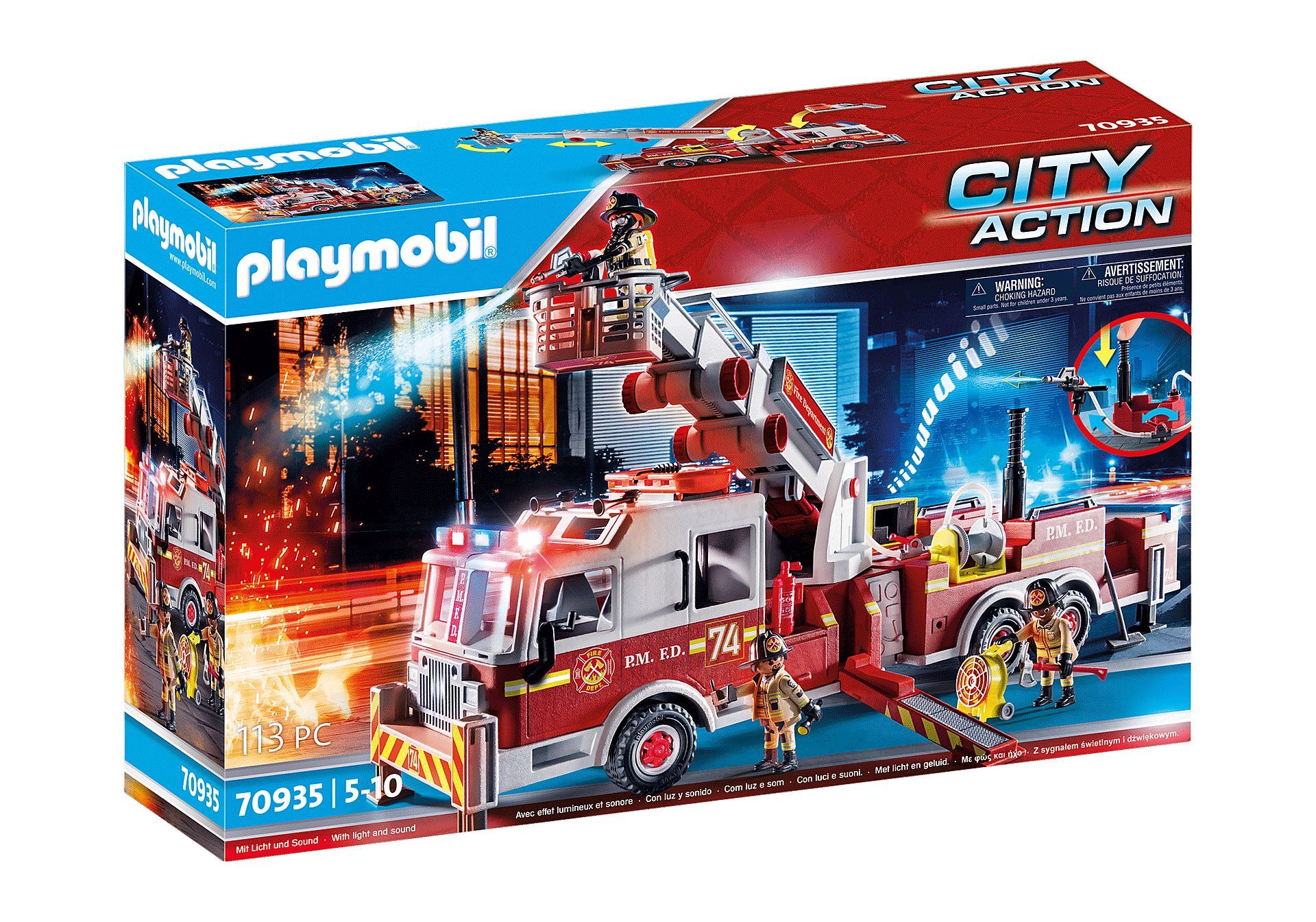 Playmobil.  .70935 Rescue Vehicles:Fire Engine with Tower ( )