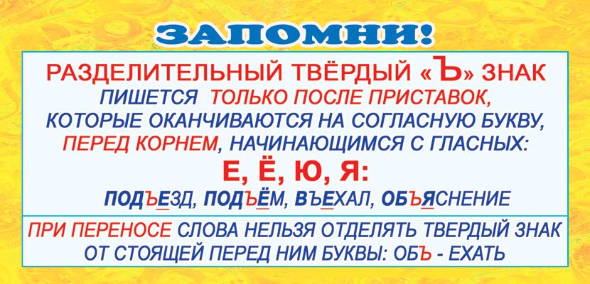 Подобрать и записать три четыре слова с разделительным ъ имеющим схему