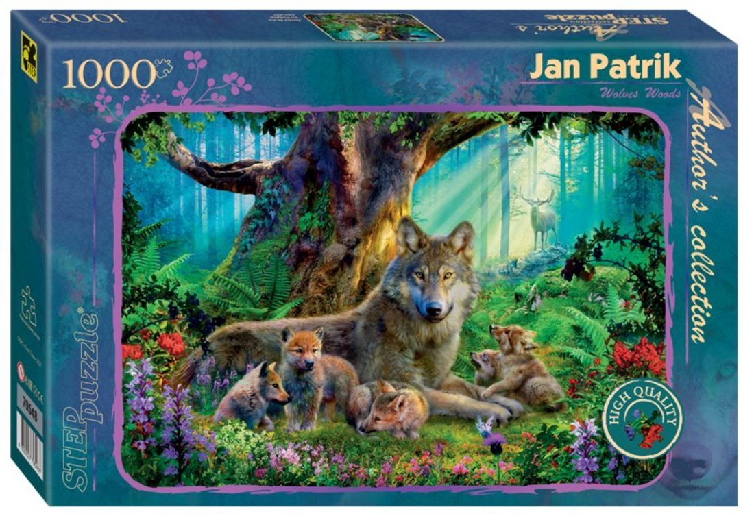 79548 Мозаика puzzle 1000 Лесные волки