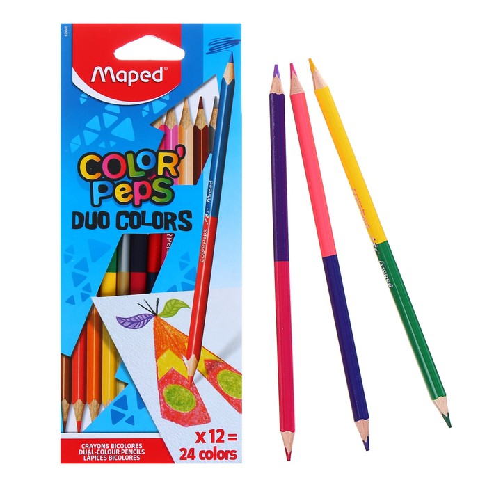 Maped.   Color'Peps Duo colors  (12  24 ) .829600