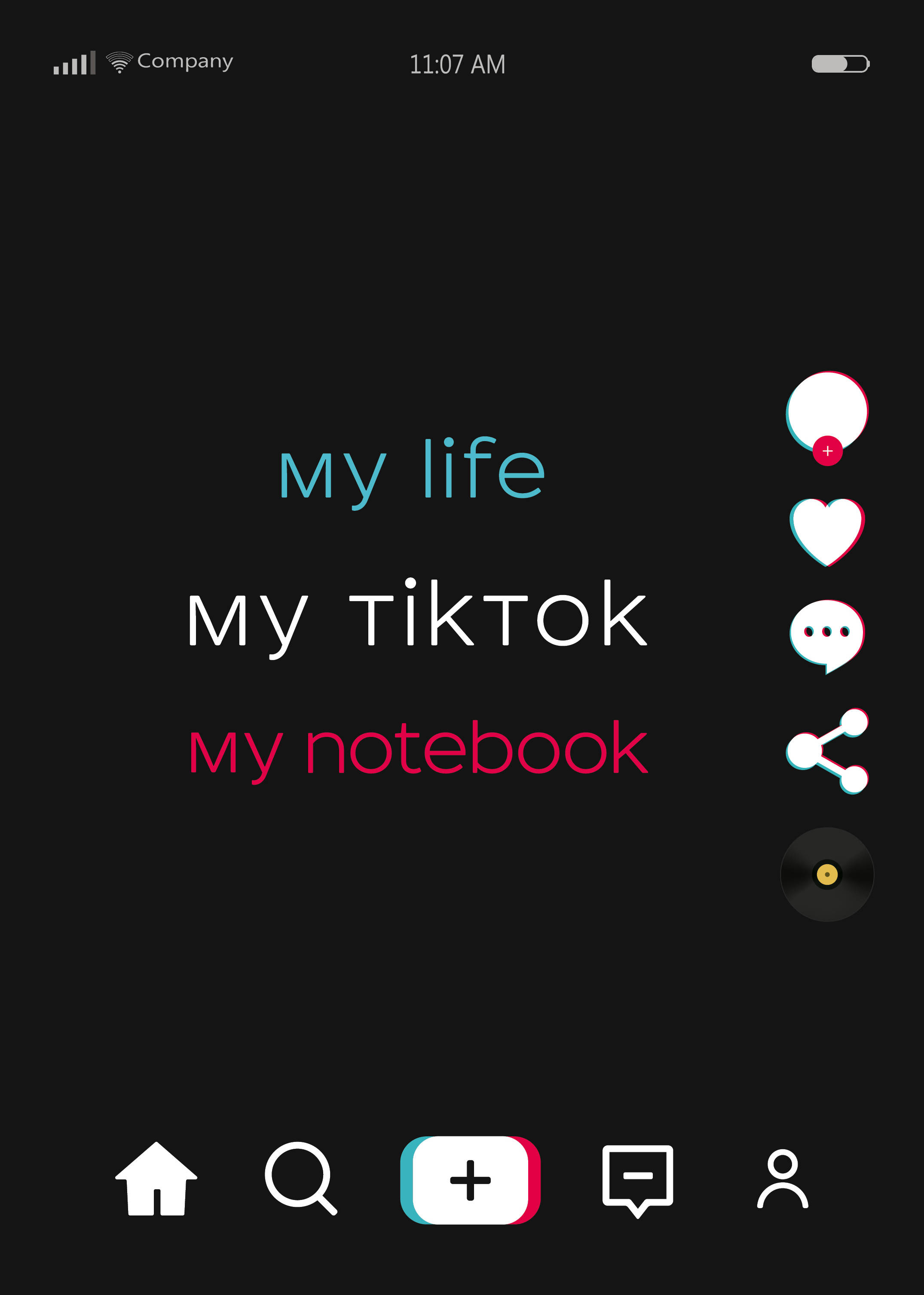 . My life my TikTok my notebook ( 4,  ,  ,   )