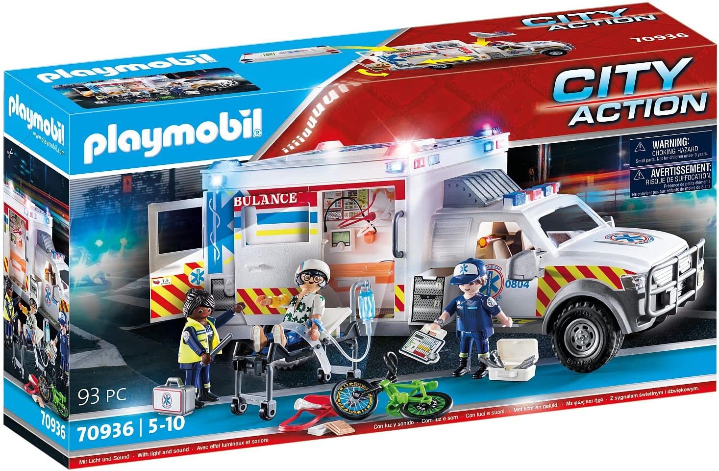 Playmobil.  .70936 Rescue Vehicles: Ambulance with Lights and sound ( )